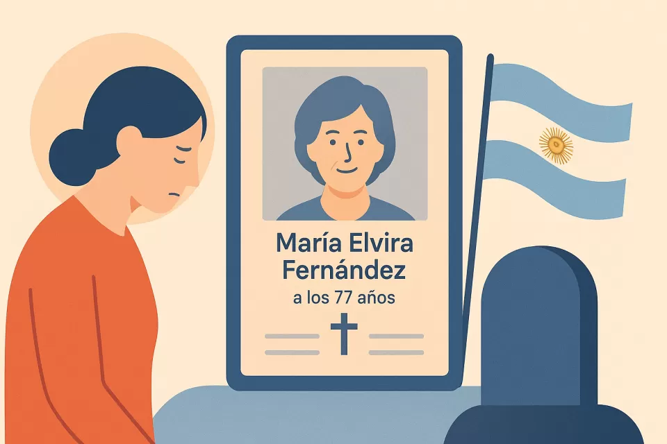 Fallecimiento de María Elvira Fernández y aviso necrológico