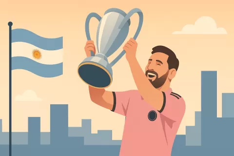 Lionel Messi celebra su 47° título tras el campeonato con Inter Miami en la MLS