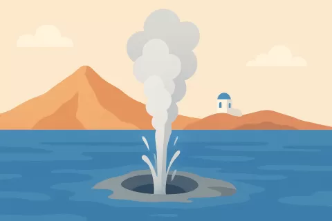 Descubren un gigantesco yacimiento hidrotermal frente a la isla griega de Milos