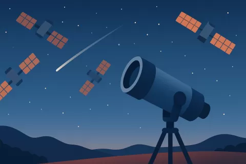 La amenaza de los satélites Starlink para la astronomía espacial y el cielo oscuro
