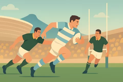 Marcos Moneta anotó un try espectacular para los Pumas 7s frente a Sudáfrica en Ciudad del Cabo