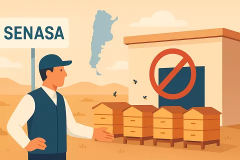 SENASA destruyó 15 colmenas en Chimpay por foco de Loque americana y clausuró sala clandestina