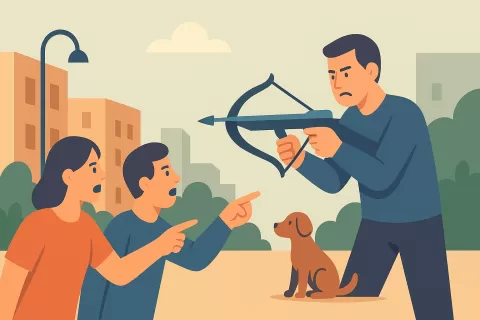 Vecinos de Barrio Norte denuncian a un hombre que caza mascotas con una ballesta