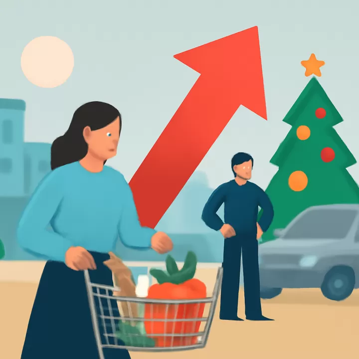 La canasta navideña aumentó un 27% en 2025 según informe económico