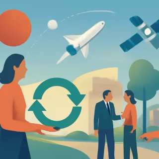 El camino hacia una economía circular en la órbita espacial