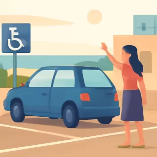 Vehículo sin carnet estacionó en lugar reservado para discapacitados en Playa Pública de Manzano