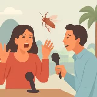 Rosalía sufrió un insólito incidente con una cucaracha durante una entrevista en Río de Janeiro