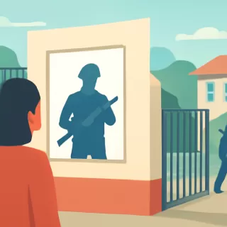 Descubren cartel que identifica al Escuadrón 10 de Gendarmería en Eldorado como centro de detención ilegal