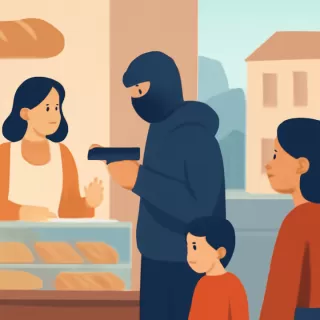 Violento robo en panadería de Mar del Plata con amenaza a empleada y a un niño