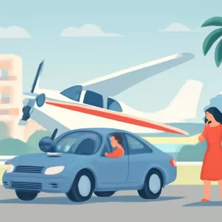 Avioneta aterrizó de emergencia sobre un auto en Florida causando un accidente