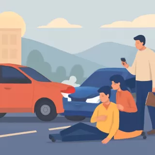 Fuerte choque entre dos autos en la Ruta Provincial 60 deja un hombre lesionado