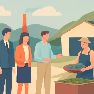 Funcionarios nacionales visitaron planta de té en Campo Viera, Misiones