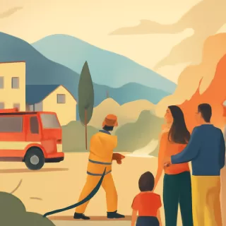 Avanza el combate al incendio en El Turbio, Chubut, pese al fuerte viento