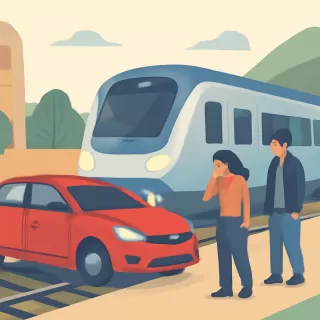 La Falda: el Tren de las Sierras chocó contra un auto que cruzó las vías