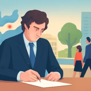 Milei firmó la reforma laboral al regresar a Argentina