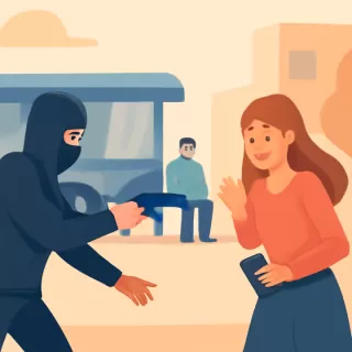 Asaltan a una mujer a punta de pistola mientras esperaba el colectivo en Maipú