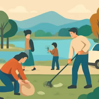 Operativo de limpieza y mejoras en la Reserva Natural Laguna Chiquichano de Trelew