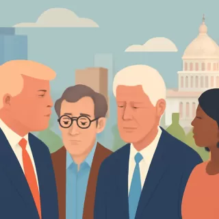 Demócratas publican nuevas fotos del archivo Epstein con Trump, Woody Allen y Bill Clinton
