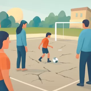 Decenas de perforaciones en el playón deportivo tras El Cruce reavivan el debate sobre su protección