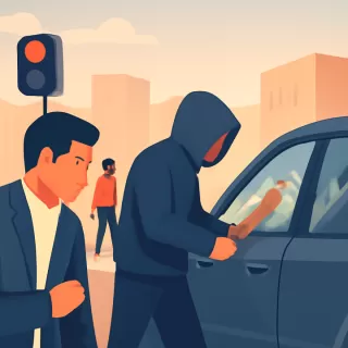 Comerciante de Trelew sufrió un violento robo a mazazos en un semáforo