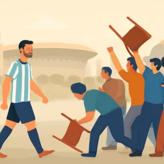 Incidentes en India durante la visita de Lionel Messi por su breve aparición en un estadio