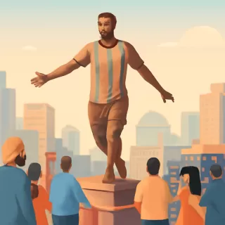 India inaugura una estatua monumental de 21 metros en honor a Lionel Messi en Calcuta