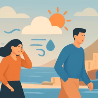 Pronóstico del tiempo en Comodoro Rivadavia y Rada Tilly: Viento fuerte y temperaturas de hasta 20°