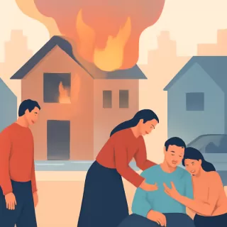 Incendio en vivienda de barrio Municipal en Las Heras: un matrimonio asistido