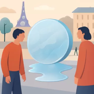 Disco de hielo reproduce los sonidos moribundos del glaciar Mer de Glace en los Alpes franceses