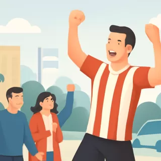 Guido Carrillo, héroe de Estudiantes, celebra un gol decisivo tras superar suspensión