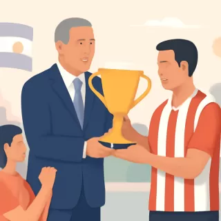 Chiqui Tapia entregó el trofeo a Estudiantes tras sancionarlo en el Torneo Clausura 2025
