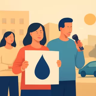 Vecinos autoconvocados envían mensaje en el Día Nacional del Petróleo en Comodoro Rivadavia