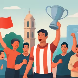 El plantel de Estudiantes celebró el campeonato con una fiesta en Santiago del Estero
