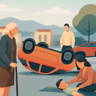 Falleció una mujer tras volcar una traffic en San Carlos