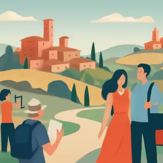 Recorrido por pueblos medievales y paisajes rurales en la Toscana, Italia