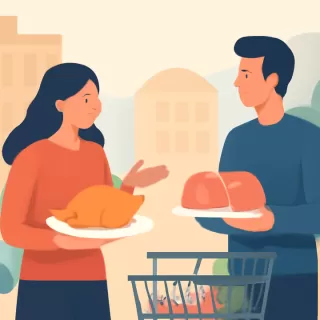 Alternativas económicas sin carne roja para la mesa navideña en Argentina