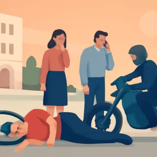 Ciclista grave tras accidente con moto en Guaymallén