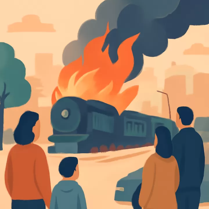 Incendio afecta cinco vagones y una locomotora antiguos en Colegiales
