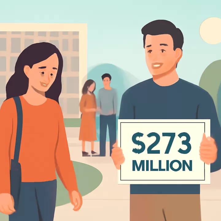 Mujer se divorcia por falta de apoyo y su exesposo gana 273 millones de dólares en la lotería dos días después