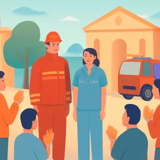 Acto de reconocimiento a Bomberos Voluntarios y enfermeros en San Pedro, Misiones