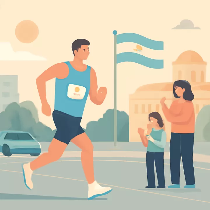 José Bottega recorrió mil kilómetros para homenajear a Oscar Barreto en el Maratón de Los Barrios