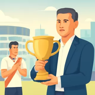 Martín Pellegrino, DT de la Sub 16 de River, campeón de la Messi Cup en Miami