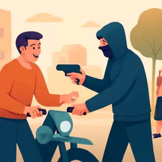 Robo a mano armada de una moto en Guaymallén