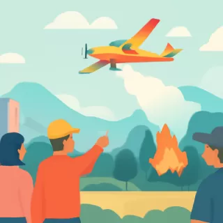 Combatientes del SPLIF reciben formación aérea para anticipar incendios en Río Negro