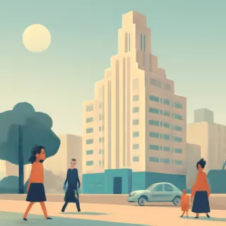 Construcción del edificio SAFICO en la calle Corrientes en 1933