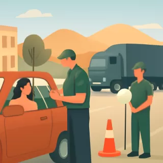 Operativo de control en la Ruta Nacional 7 para supervisar la Guía de Tránsito de Minerales