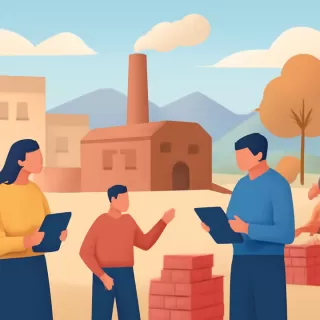 Realizan relevamiento de la actividad ladrillera en El Borbollón, Las Heras