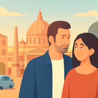 Adrián Suar confirma su relación con Rocío Robles con una foto en Roma