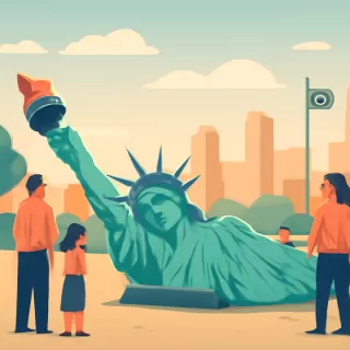 Una réplica de la Estatua de la Libertad fue derribada por el viento en el sur de Brasil