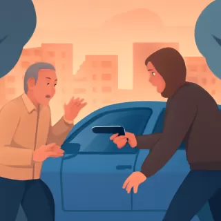 Asaltan a un hombre con un revólver para robarle el auto en Las Heras